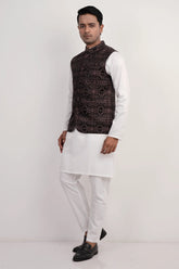 Men Vest (Black-Peach)